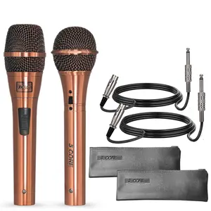 5Core Couple Karaoke Microphone Pair Handheld Dynamic XLR Mic for Him & Her Clear Sound Stylish Look