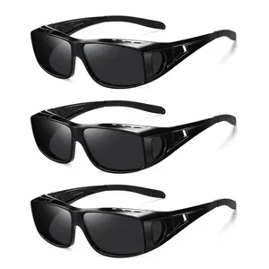 Wzerry Sunglasses Fit Over Glasses Polarized for Men Women, Wrap-Around Glasses UV400 Protection for Driving and Outdoor
