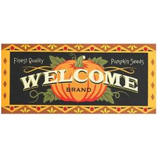 Dicksons DM011845 Rubber Welcome Pumpkin Doormat, 22" x 10" Insert, Mildew-Resistant, Quickly Cleans and Dries Shoes