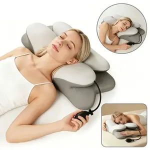 Pillow for Neck Pain | S9 Nodpod Side Sleeper Adjustable Inflatable Airbag Cervical Pillow, Relieve Neck Stiffness Custom Height Memory Foam Neck Support Pillow，Back＆ Stomach Sleepers，pillows for sleeping head
