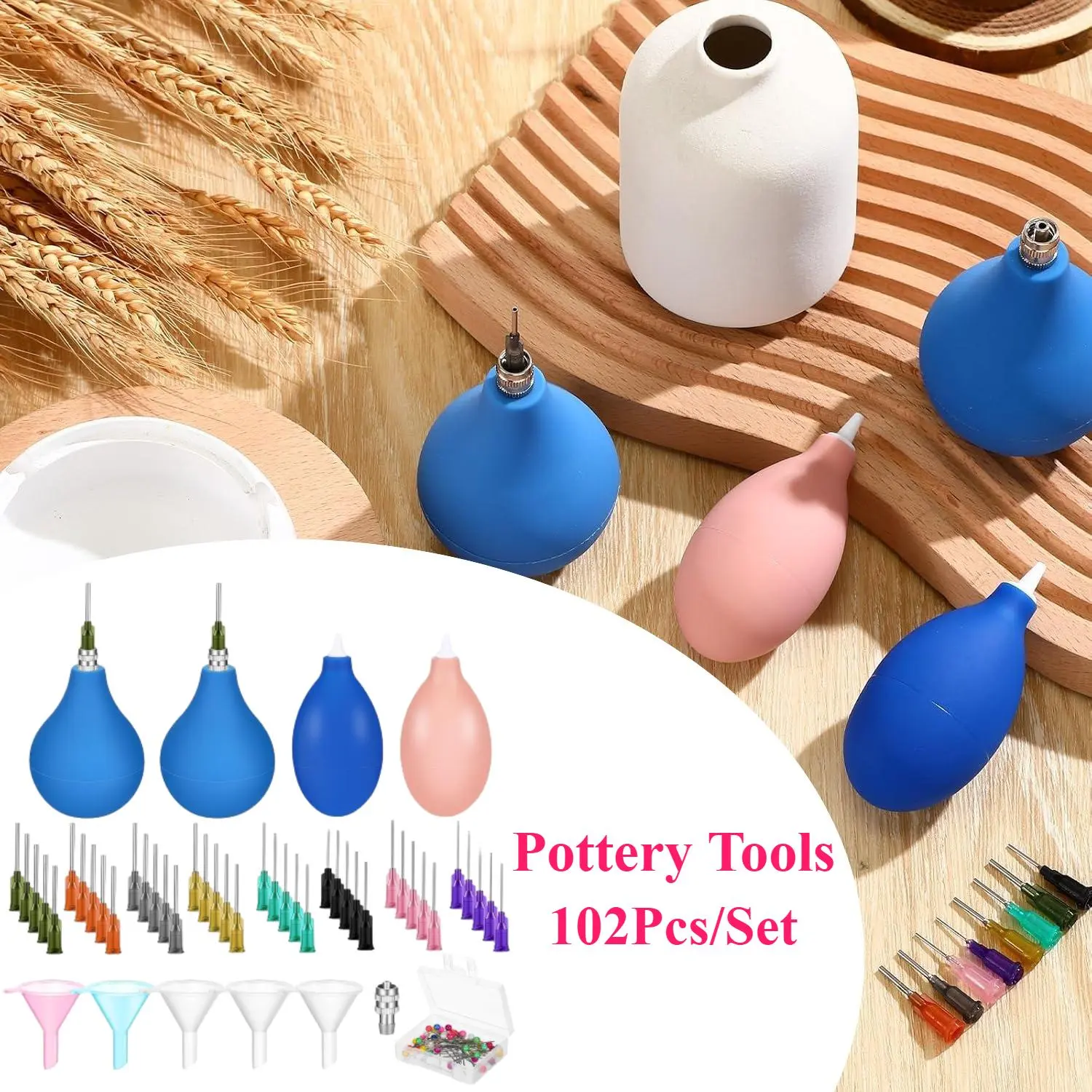 102 Pieces Pottery tools supplies ceramic precision applicator pottery slip painting bottle glaze DIY clay painting set, ArtCraft Pottery Clay Applicator Set  - Home Improvement.
