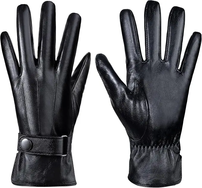 Aegend Winter Gloves Women Warm Leather Gloves, Full Hand Touchscreen Winter Gloves for Driving&Outdoor