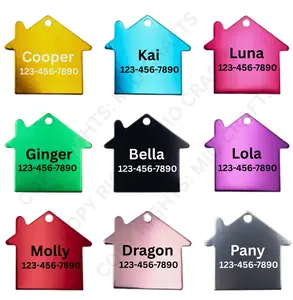 Custom Pet ID Tags – Double Sided Engraving | Home Pet Tags Aluminum Dog Tags