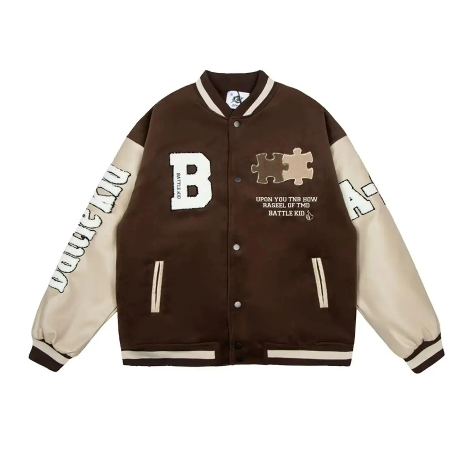 High Street Baseball Jersey Mens Vintage Towel Embroidered Motorcycle Jacket Harajuku Patchwork Racing Couple Coats Spring