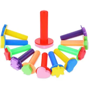 12 Pcs Assorted Foam Paint Sponge Brushes Paint Stamp Craft Sponges for Painting Drawing