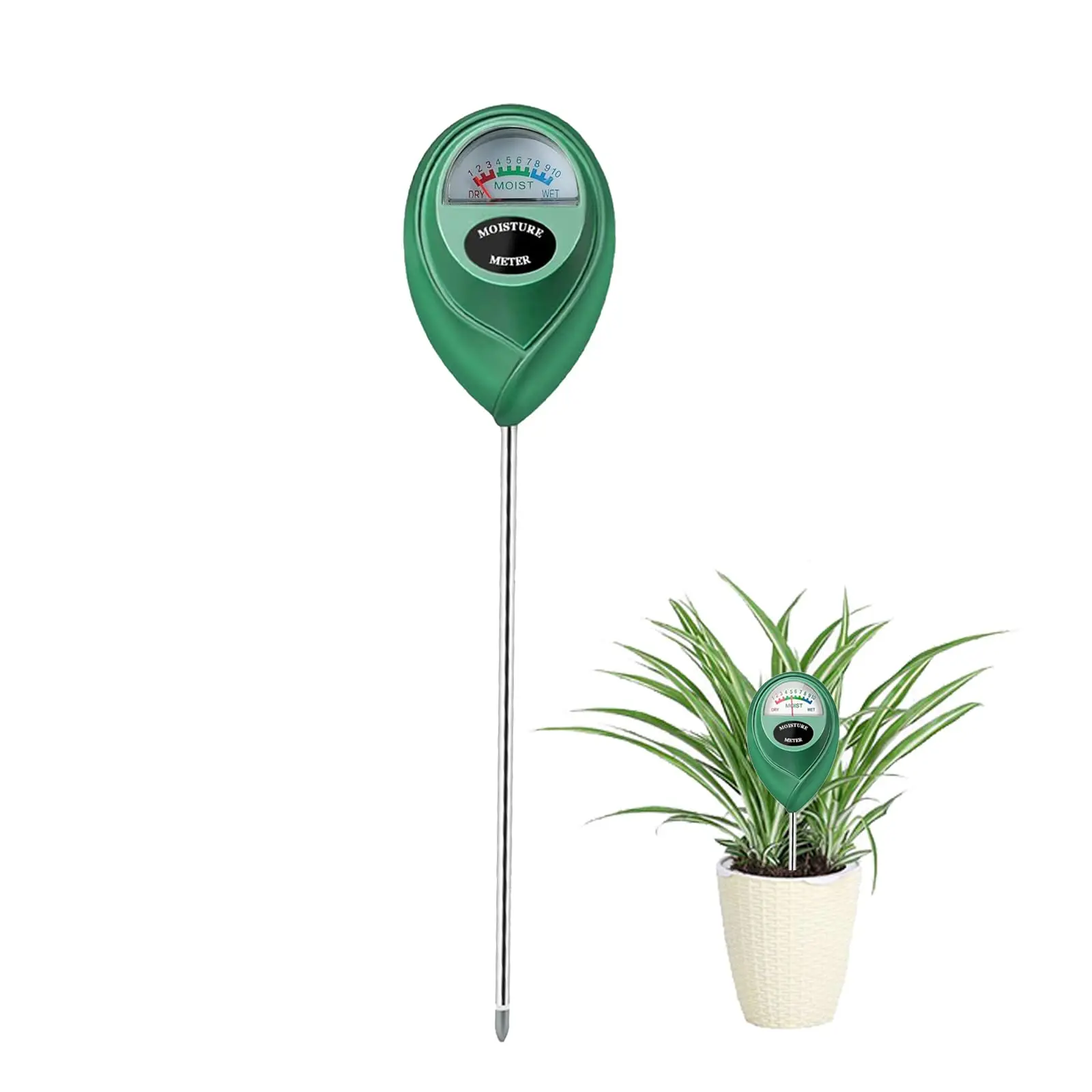 Soil Moisture Mtr - No-Battery Soil Hygrometer Sensor for Indoor House Plants, Outdoor Garden, Farm & Lawn Plant Care, Garden Accessories