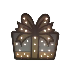 Christmas Gift Box Table Light - light-up Christmas decor for table or shelf