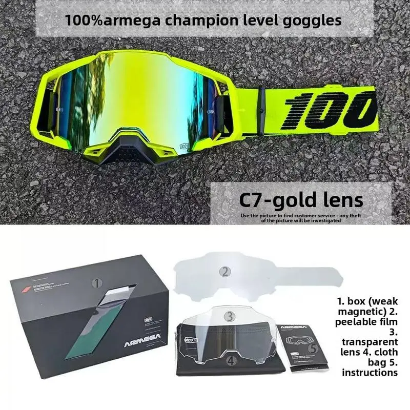 100% armega champion series goggles Quick Release Off-Road Motorcycle Goggles -Pro Motocross MX ATV Dirt Bike Racing Goggles, Anti-Fog UV Protection Lens, Adjustable Strap,Shockproof Eye Protection for Outdoor Adventure Riders Motorbike Gear 100% armega champion series goggles Quick Release Off-Road Motorcycle Goggles -Pro Motocross MX ATV Dirt Bike Racing Goggles, Anti-Fog UV Protection Lens, Adjustable Strap,Shockproof Eye Protection for Outdoor Adventure Riders Motorbike Gear