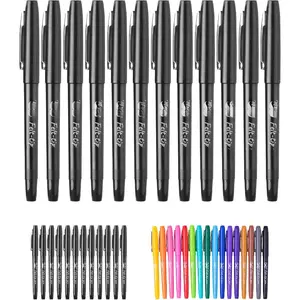 - Felt Tip s, 12 Pack, 0.7 mm, Black Felt Tip s,  Dry, No Smear, Planner Markers for Underlining, Writing, Drawing, Journaling Supplies