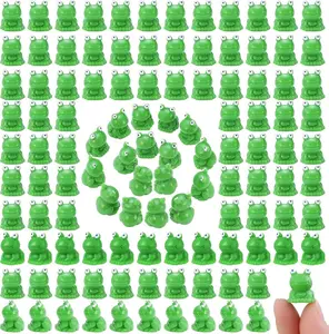 220 Pcs Mini Resin Frogs Green Plastic Miniature Tiny Figurines Tiny Frogs for Fairy Garden Moss Landscape DIY Craft Accessories Home Ornament and Dollhouse Birthday Party Favors