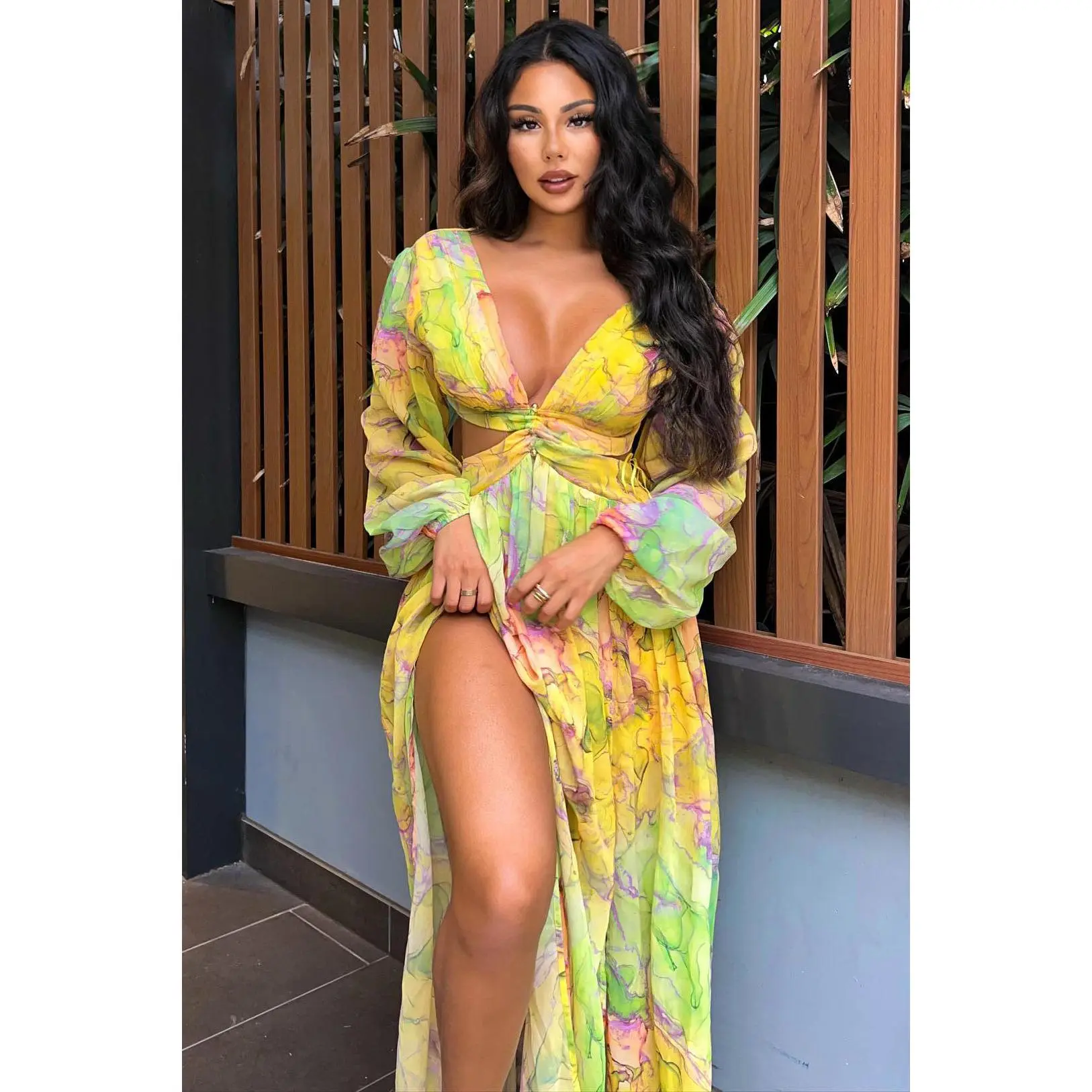 Willow Maxi Dress - Yellow/combo