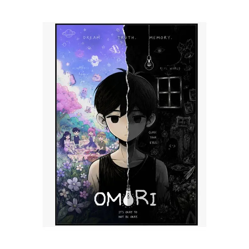 Poster No Frame - Omori split world poster Matte Vertical Poster | game art, anime style