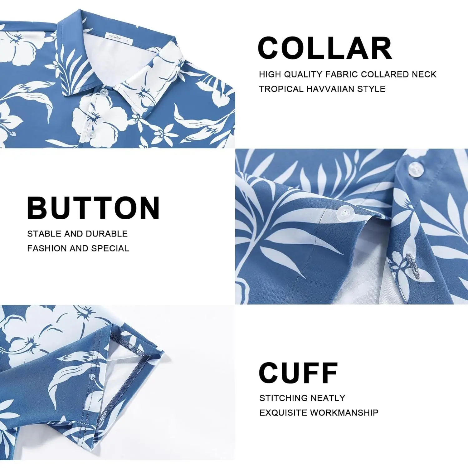 Men's Hawaiian Wrinkle-Free Short Sleeve Button Down Tropical Floral Beach Vacation Shirt - Lightweight Breathable Casual Summer Shirt Perfect for Beach Party Vacation Resort Wear Comfortable Fashion Style Men's Hawaiian Wrinkle-Free Short Sleeve Button Down Tropical Floral Beach Vacation Shirt - Lightweight Breathable Casual Summer Shirt Perfect for Beach Party Vacation Resort Wear Comfortable Fashion Style