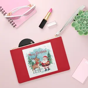 Christmas Gift - Santa and Reindeer Clutch Bag | Holiday Wristlet