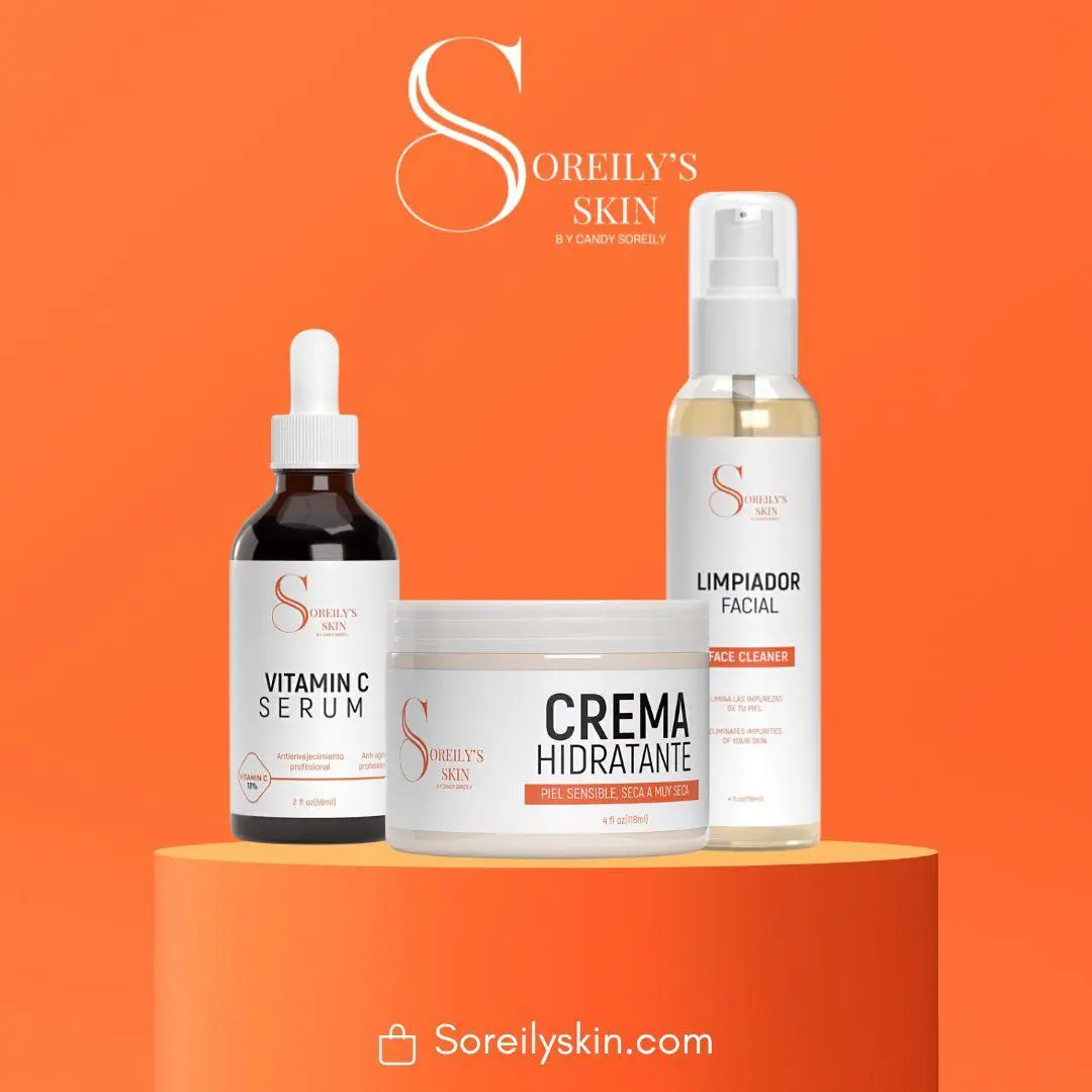 3-Step Skincare Set for Cleansing and Hydration - 3-Piece Multi-Pack with Vitamin C Serum, Face Cleanser, and Moisturizer, Hydrate, Unscented, Cream