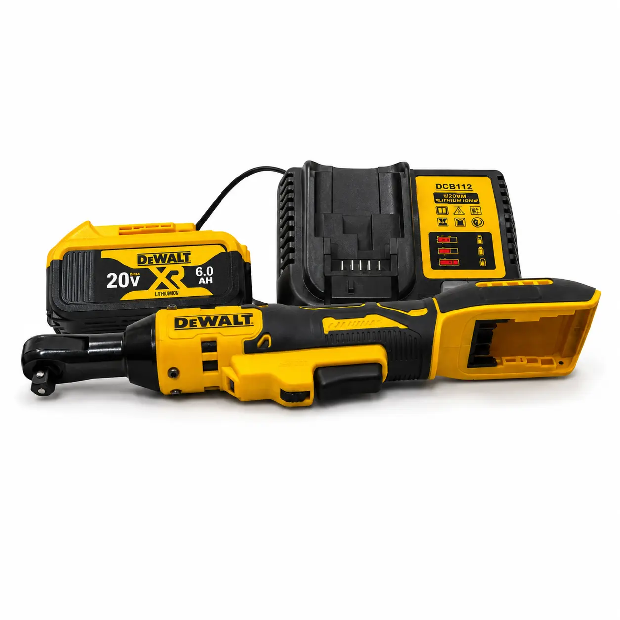 DEWALT 20V 512 Cordless Ratchet Wrench Kit, Rechargeable Brushless Drive Cordless Power Tool with Charger, for Automotive Repair & Tight-Space Fastening, Cordless Power Tools, Rechargeable Brushless Wrench