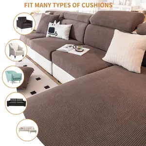 All-Season Universal Sofa Cover, Fleece Fabric Elastic Soft Warm, Dustproof Pet Friendly, Detachable Washable, Elastic Sofa Slipcover