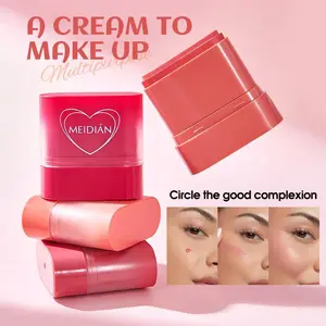 6-Tone Versatile Makeup Stick, Smooth Buildable Cream for Blush & Lip Multi-use Cosmetic
