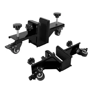 2 Pack Door Dolly with Swivel Wheels - Heavy Duty Steel, 750 LB Capacity, Adjustable Fit 0 to 1-3/4 in Panels, Smooth Rolling on Any Surface, Versatile for Home and Commercial Use,Black