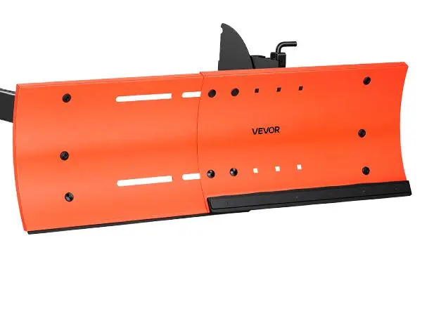 【toolupgrade】VEVOR Universal Snow Plow Kit, 22-32 in Width Adjustable Attachment for Most Snowblowers, Dual-Mode Op., Quick Detach, Foldable Steel Blade, Efficient Clearing, Black