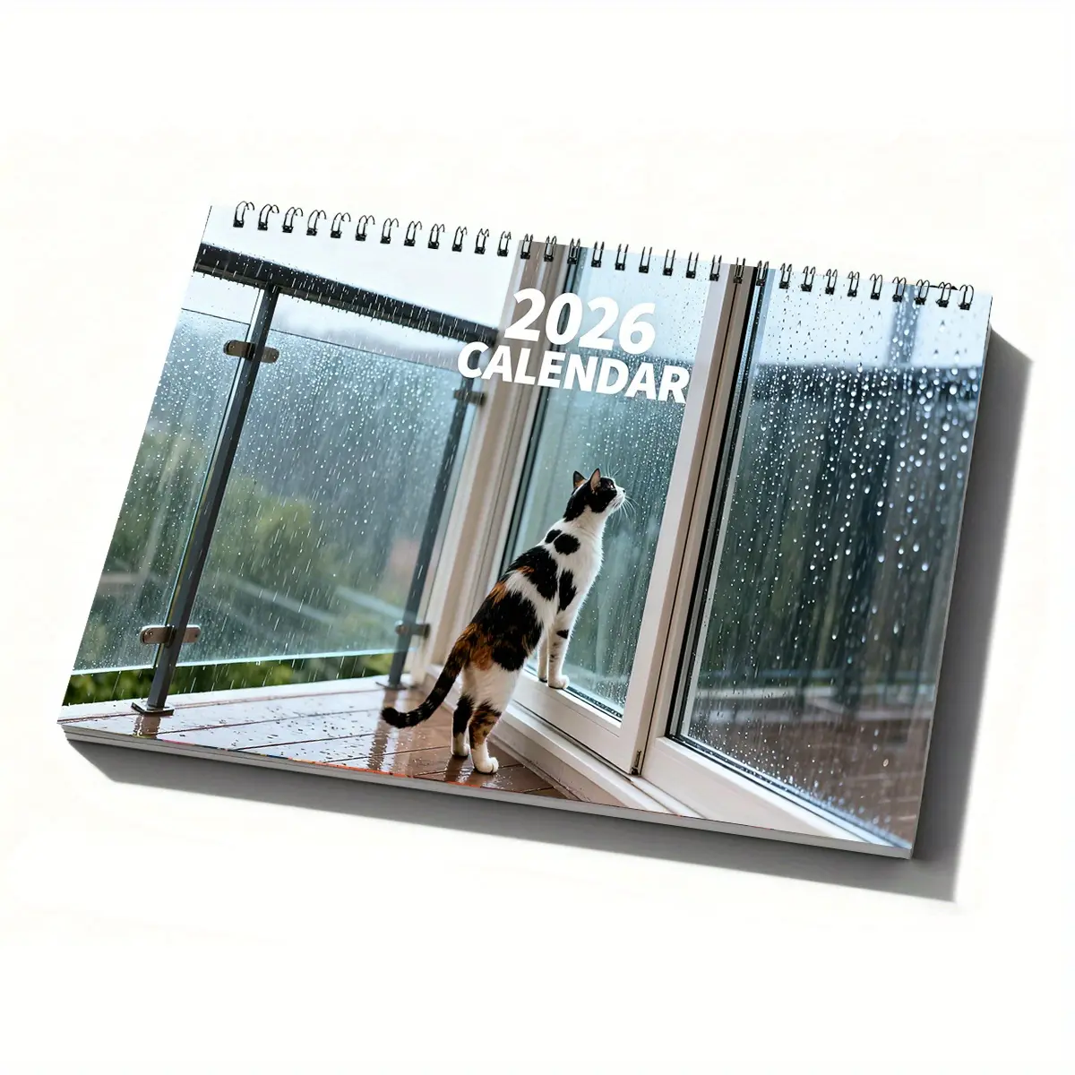 2026 Cute Cat Calendar Notebook Planner Jan Dec 2026: Elegant minimalist design with tabby cat art. Portable desktop organizer for home & office, great for scheduling perfect gift for cat lovers on birthdays, Christmas, New Year & Valentine's Day.