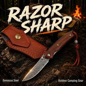 The Perfect Gift for Knife Lovers: Damascus Knife with Acid Wood Handle