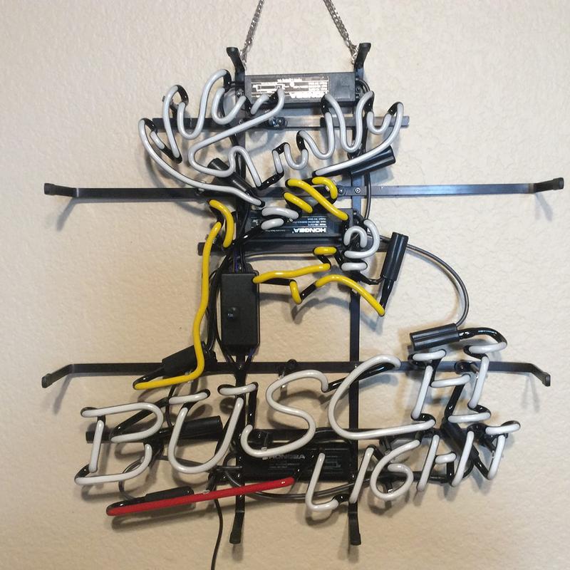Custom 20"x20" Busch Light Sign Flickering Scanning Style Neon Sign Real Glass Neon Sign Shipping from USA