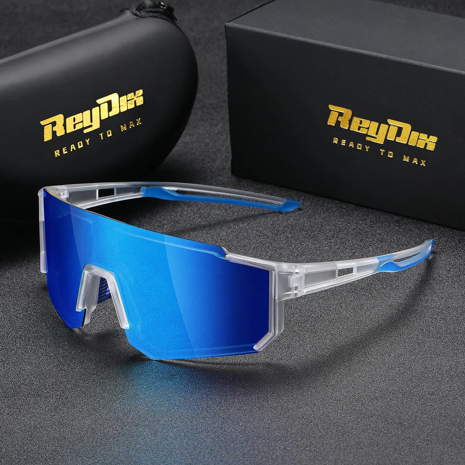 ReyDix Unisex Frameless Lightweight Sunglasses Outdoor Cycling Sports Sunglasses UV400