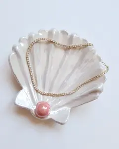 SHELL TRINKET DISH WITH PEARL