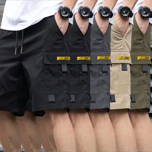 5 PCS Men's Casual Work Pants, suitable for daily workwear. Features drawstring waist and practical pockets. Perfect for summer outdoor activities, casual wear and daily use.