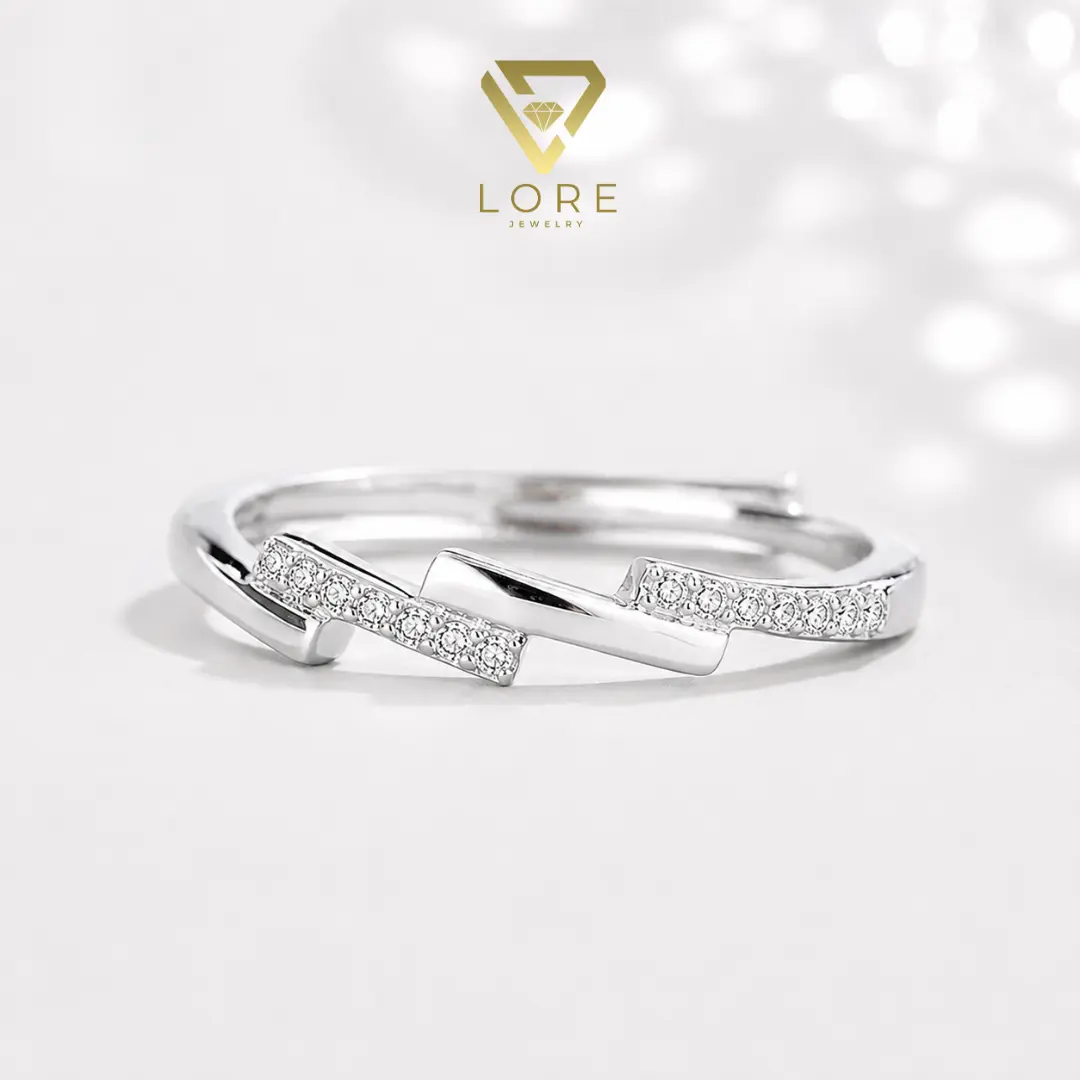 Joanne Moissanite Ring S925 0.14 CT - Round Cut - Lore Jewelry Adjustable Ring Adjustable Ring