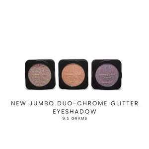 NEW XL  Duo-Chrome Glitter Eyeshadow Jumbo Sized 9.5g Talc-Free Silky Smooth Finish with Mirror and 2 Silicone Applicators Makeup Cosmetic ETHEREAL