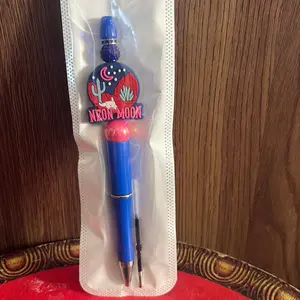 Neon Moon Customized Pens with Blue Body and Red Tip for Writing