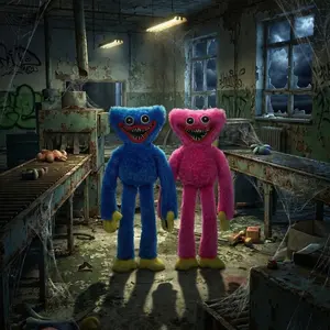 40cm Poppy Playtime Huggy Wuggy Plush Toy Soft Stuffed Doll for Fans Collection