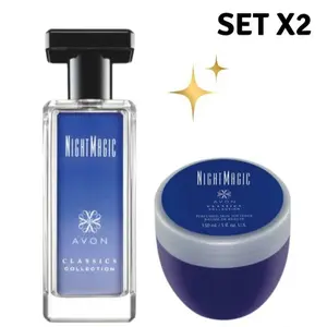 Avon Night Magic Set x2 – Eau de Cologne + Body Cream | Mysterious & Elegant Evening Scent Avon Night Magic Set x2 – Eau de Cologne + Body Cream | Mysterious & Elegant Evening Scent