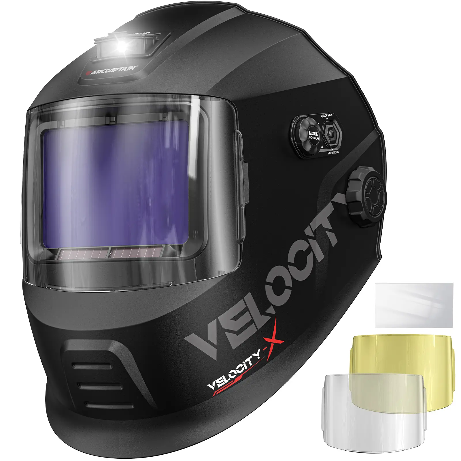 ARCCAPTAIN Heavy Duty Welding Mask Helmet - True Color Intelligent Auto-Shade, Adjustable Visor, Multiple Lenses Welding Accessory (Father's Day Gift Option)