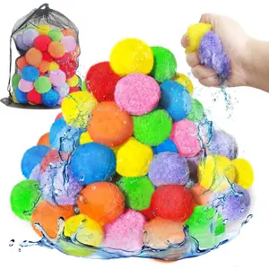 100PCS Reusable Water Balls, Outdoor Water Balloons for Kids, Water Games Toys Sponge Soaker Ball for Boys Girls, Summer Backyard Pool Party Fun Lawn Beach (7 Colors)