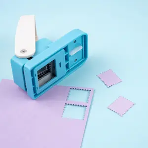 Rectangular Postage Stamp Paper Punch - 1x0.8in Lever-Action Craft Punch for Scrapbooking, Card Making (Toys & Hobbies DIY Stamping Tool)