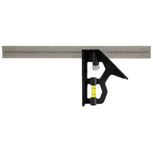 212 MAIN Polysteel Combination Square - Hardware Measuring Ruler Tool with Polysteel Material, Polycast Beam, Steel Blade, Spirit Level, Inch System for Office Use