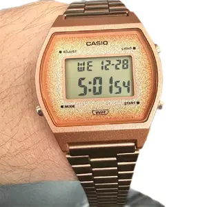 brand new Casio rose gold retro digital unisex watch