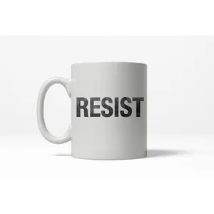 Resist Tee United States of America Protest Rebel Political Ceramic Coffee Drinking Mug - 11oz Funny Coffee Mugs Ceramic Printed Drinkware Cup