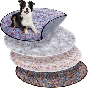 4 Pack Washable Whelping Pad Whelping Supplies Absorbent  Puppy  Pads   Mat for Floor Non Slip Washable Pee Mat for Dogs( Color,32 Inch)