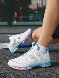 Professional Badminton Tennis Shoes for Men and Women, Anti-Slip Wear-Resistant Shock Absorption Sports Shoes, Athletic Shoes, All Season Medium Width