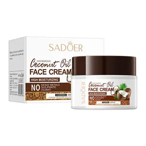 Coconut Oil Nourishing Moisturizing Face Cream, Skincare Hydrating Relief Dry Skin, Moisturizer for Soft and Smooth Skin