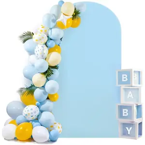 7.2 ft Blue Arch Backdrop Cover (No Arch Stand), Spandex Arch Covers Stretchy Backdrop for Balloon, Wedding, Birthday Party,  Shower, Banquet Arch Decoratio