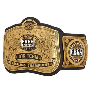 All Tag Team Adult Championship Title Belt Replica - Leather Straps  - Fan Gift
