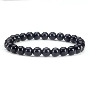 Cherry Tree Collection | Stretch Bracelet | 6mm Beads (Black Agate)
