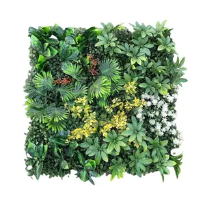 6pcs Green Wall Decor Indoor Background Floral Wall Plastic Artificial Grass Balcony Door Simulation Turf Greenery Decorative Fruit Leaf Plants