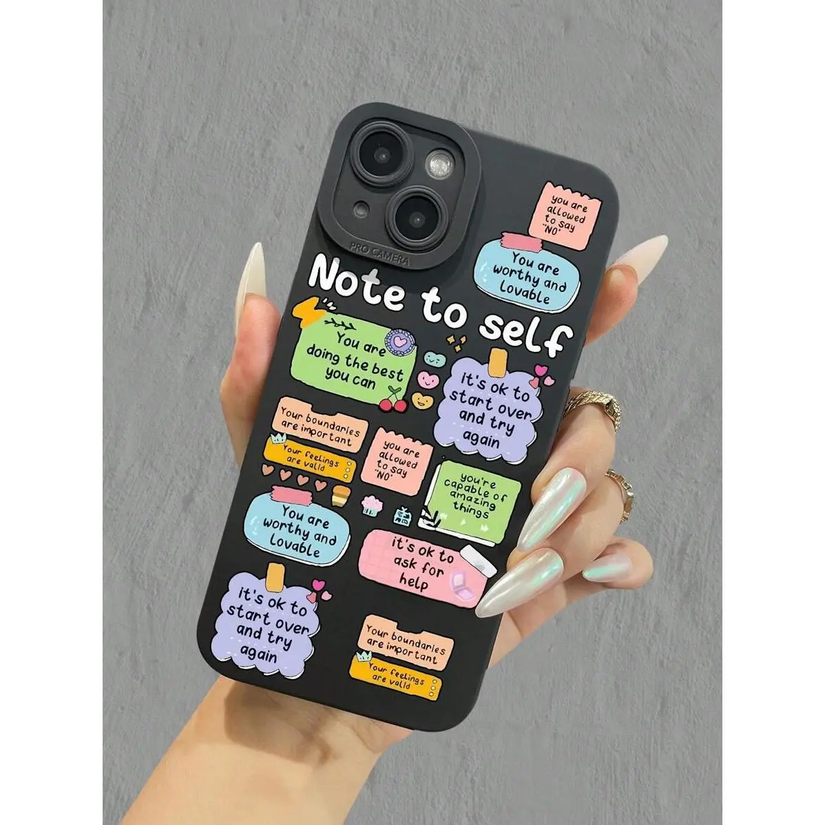 Cute Cartoon Ins-Vibes Slogan Liquid Silicone Protective Phone Cover - Full-Body Protection, Shockproof, Anti-Fall TPU Soft Casing - Handheld Cellphone Accessories for iPhone 11, X, 17 Series Devices