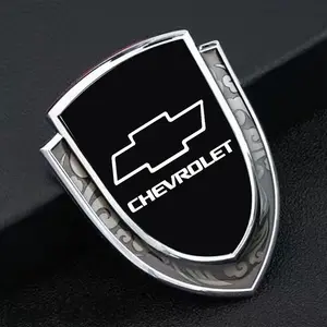 Car Shield Window Sticker for Chevrolet Models, 3D Metal Body Decoration, Side Emblem for Malibu, Cruze, Equinox, Tahoe, Camaro, Etc